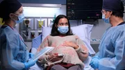 Dr. Morgan Reznick (Fiona Gubelmann, l.), Ambar Estrada (Arlen Aguayo-Stewart), Dr. Shaun Murphy (Freddie Highmore)