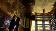 Der Förderverein Bürgerschloss Bredeneek hat eine handgemalte Tapete für die Decke gespendet. Der Förderverein Bürgerschloss Bredeneek hat eine handgemalte Tapete für die Decke gespendet.