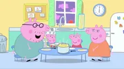 L-R: Daddy Pig, George Pig, Peppa Pig, Mummy pig