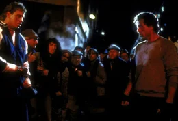 Undank ist der Welt Lohn: Rockys (Sylvester Stallone, r.) ehemaliger Sch&uuml;tzling Tommy (Tommy Morrison, l.) fordert den Ex-Champion zum Stra&szlig;enkampf heraus.
