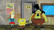 L-R: Mrs. Puff, SpongeBob, Captain Lutefisk