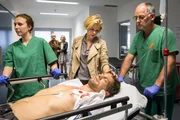 Dramatischer Showdown: Lukas Hundt (Oliver Franck, 2.v.r.) ist schwerverletzt. Kristina Katzer (Isabell Gerschke, 3.v.r.) bangt um sein Leben. Dramatischer Showdown: Lukas Hundt (Oliver Franck, 2.v.r.) ist schwerverletzt. Kristina Katzer (Isabell Gerschke, 3.v.r.) bangt um sein Leben.
