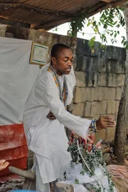 Subject conducting ritual.