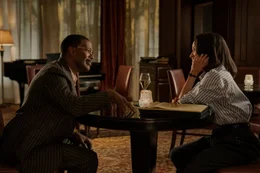 Jamie Foxx as Willie Gary and Jurnee Smollett as Mame Downes in The Burial Photo: Skip Bolen &copy; AMAZON CONTENT SERVICES LLC