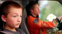 Wegen finanzieller Probleme muss der zw&ouml;lfj&auml;hrige Max (Oscar Desgagn&eacute;s, vorn) mit seinem Vater, dem Witwer &Eacute;ric (Simon Lacroix, hinten), von der Stadt auf das Land ziehen.