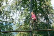 Anna Lena Dörr im Zip-Line Park, Elmstein.