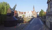 Ein Wahrzeichen des Lüneburger Wasserviertels: Der historische Hafenkran.