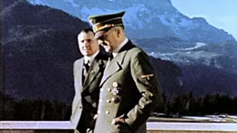 Goering (l) and Hitler.