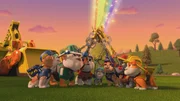 v.li.: Wheeler, Grandpa Gravel, Auntie Crane, Motor, Mix, Charger, Rubble