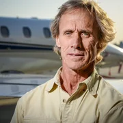 Mike Kennedy in front of a plane. Mike Kennedy in front of a plane.