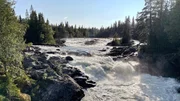 Der Wasserfall T&auml;nnforsen bei &Aring;re.