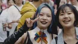 K&auml;mpferinnen f&uuml;r die Freiheit auf der gr&ouml;&szlig;ten Pride Parade Asiens in Taipeh in Taiwan.