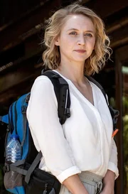 KLM - Day 09 of 23 SELECTS, EXT LODGE: Scene 6, Anna (Anna Muhe) in front of Bukoba Lodge