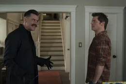 Dr. Ivo Robotnik (Jim Carrey, l.); Tom Wachowski (James Marsden, r.)