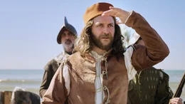 Amerigo Vespucci beobachtet Indigene bei seiner Ankunft in S&uuml;damerika.
