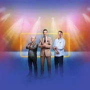 V.l.n.r.: Rateteamkapit&auml;n Bernhard Ho&euml;cker, Moderator Kai Pflaume und Wotan Wilke M&ouml;ring.