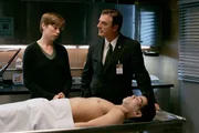 Pictured: (l-r) Julianne Nicholson as Detective Megan Wheeler, Chris Noth as Detective Mike Logan