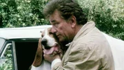 Lt. Columbo (Peter Falk) bittet seinen Hund, auf ihn zu warten, während er General Padget besucht.