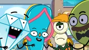 Diamondo (l.), Flip Flop (2.v.l.)
