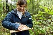 Anna schreibt fleißig mit bei der Niskastenkontrolle. Durch die Überprüfung der Kästen will Sven herausfinden: Werden die Haselmäuse in diesem Gebiet mehr oder weniger? Anna schreibt fleißig mit bei der Niskastenkontrolle. Durch die Überprüfung der Kästen will Sven herausfinden: Werden die Haselmäuse in diesem Gebiet mehr oder weniger?