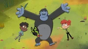 Gorilla Jack ist glücklich. Tommy und Taylor haben endlich verstanden, dass auch Tiere ihre Launen und manchmal einfach keine Lust auf Action haben. Gorilla Jack ist glücklich. Tommy und Taylor haben endlich verstanden, dass auch Tiere ihre Launen und manchmal einfach keine Lust auf Action haben.