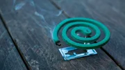 Mosquito coil on the wood