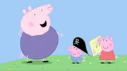 v.li.: Grandpa Pig, George Pig, Peppa Pig