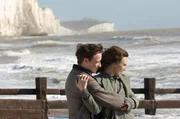 James McAvoy (Robbie Turner) and Keira Knightley (Cecilia) on the set of Atonement.
