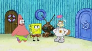L-r: Patrick, SpongeBob, Sandy