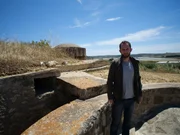 Former British Army Captain Patrick Bury at the bunker complex overlooking the Ponte Dirillo in Sicily.