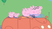 v.li.: Peppa Pig, George Pig, Mummy Pig, Daddy Pig