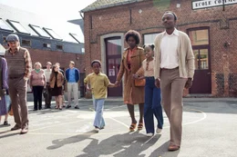 L-R: Kamini Zantoko (Bayron Lebli), Anne Zantoko (A&iuml;ssa Ma&iuml;ga), Sivi (M&eacute;dina Diarra), Seyolo Zantoko (Marc Zinga)