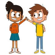 Mats und Malika (r.) lösen gemeinsam die schwierigsten Fälle!