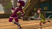 Peter Pan &auml;rgert Captain Hook.