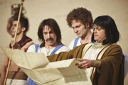 "Sketch History" zeigt, wie es wirklich zum Bau der Pyramiden kam: Alexander Schubert und Holger Stockhaus als Bauunternehmer, Max Giermann als Auftraggeber.