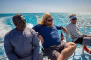 L-R: Mike Still, Chuck Meier und Dave Cziko auf dem Boot