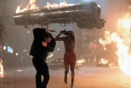 Martin Riggs (Mel Gibson, l), Roger Murtaugh (Danny Glover, r)