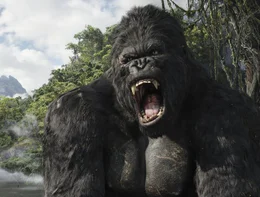 Der gigantische Gorilla King Kong treibt sein Unwesen auf Skull Island ...