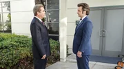 l-r: Dr. Barton Scully (Beau Bridges), Dr. William Masters (Michael Sheen)