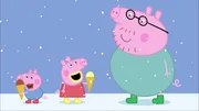 L-R: George Pig, Peppa Pig, Daddy Pig