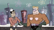 L-R: Barnacle Boy, Mermaid Man