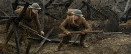L-R: Lance Corporal Blake (Dean-Charles Chapman), Lance Corporal William Schofield (George MacKay).