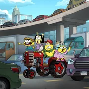 L-R: Cricket Green (Chris Houghton), Tilly Green (Marieve Herington), Bill Green (Bob Joles) and Gramma Alice Green (Artemis Pebdani)