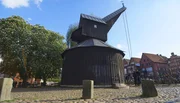 Der „Alte Kran“ am ehemaligen Ilmenau-Hafen von Lüneburg wurde 1797 in Betrieb genommen.
