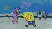 SpongeBob (vorne).