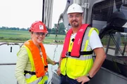 Anna Lena Dörr mit Volker Nofz, Werksleiter Holcim / Werk Rheinzabern. Anna Lena Dörr mit Volker Nofz, Werksleiter Holcim / Werk Rheinzabern.