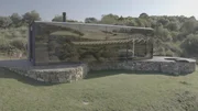 Die "unsichtbaren Hütten" reflektieren nur auf drei Seiten die Umgebung. Die "unsichtbaren Hütten" reflektieren nur auf drei Seiten die Umgebung.