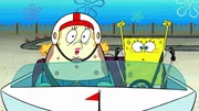 L-r: Mrs. Puff, SpongeBob