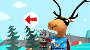 Der Roboter zeigt Super-Edgar den Weg. Der Roboter zeigt Super-Edgar den Weg.