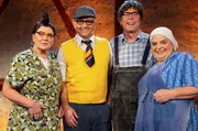 Trockener Humor und lustige Geschichten aus dem Alltag: Die schwäbischen Comedy Duos Hillu's Herzdropfa (Hillu Stoll und Franz Auber, re.) und Elsbeth und Alois Gscheidle (Birgit Pfeiffer und Marcus Neuweiler, li.) laden zu einem lustigen Abend.